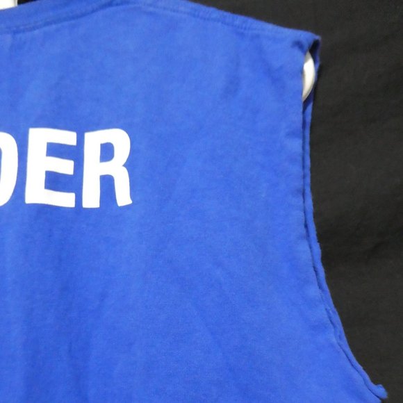 GILDAN Ultra Cotton, medium, blue sleeveless graphic tank top, GUC - Picture 11 of 12